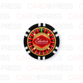 Load image into Gallery viewer, Casino Party Chip - Black 6 Stripe