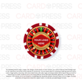 Load image into Gallery viewer, Casino Party Chip - Red 6 Stripe