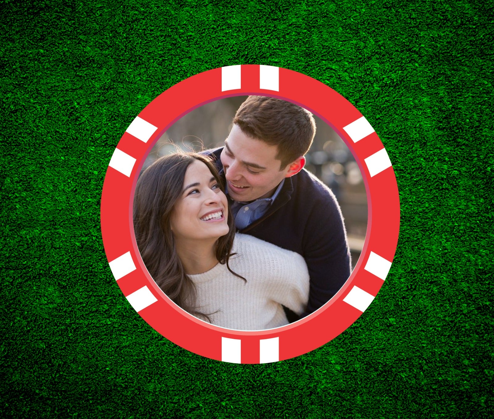 red personalized poker chips