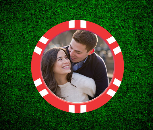 red personalized poker chips