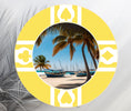 Load image into Gallery viewer, yellow-happy-holiday-poker-chip