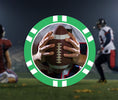 Load image into Gallery viewer, green-american-football-poker-chips
