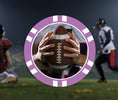 Load image into Gallery viewer, purple-american-football-poker-chips