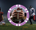 Load image into Gallery viewer, purple-american-football-poker-chips
