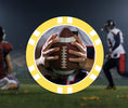 Load image into Gallery viewer, yellow-american-football-poker-chips
