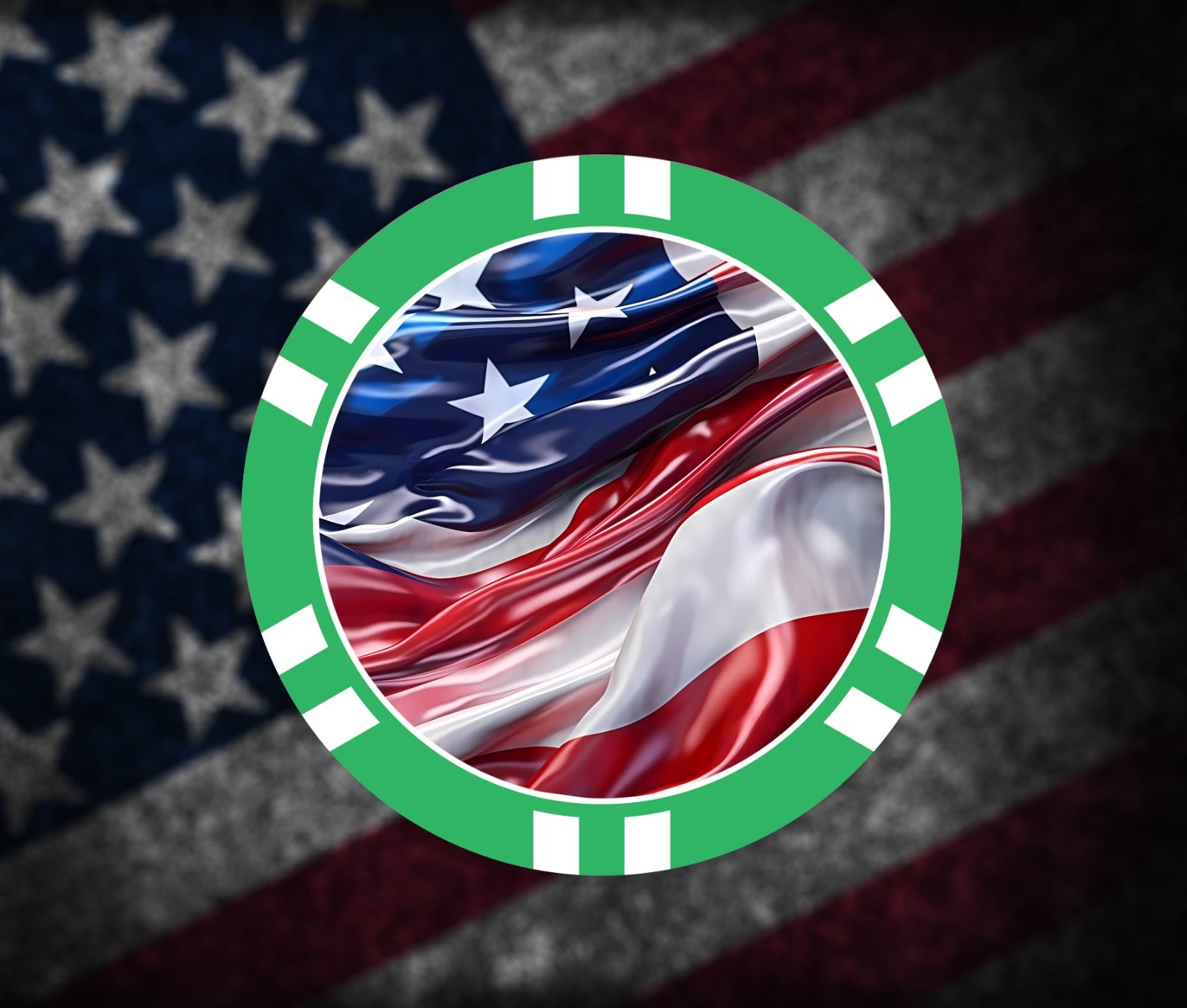 American Patriot Poker Chip