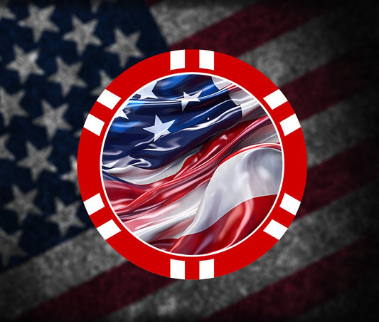 American Patriot Custom Poker Chip