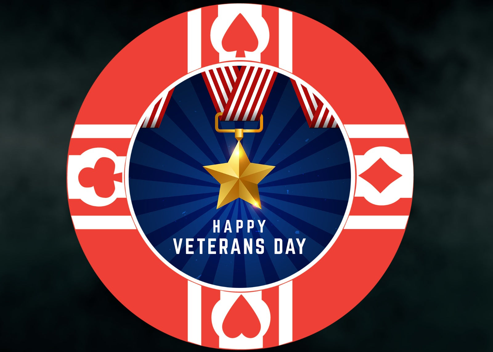 Veterans Day Poker Chip