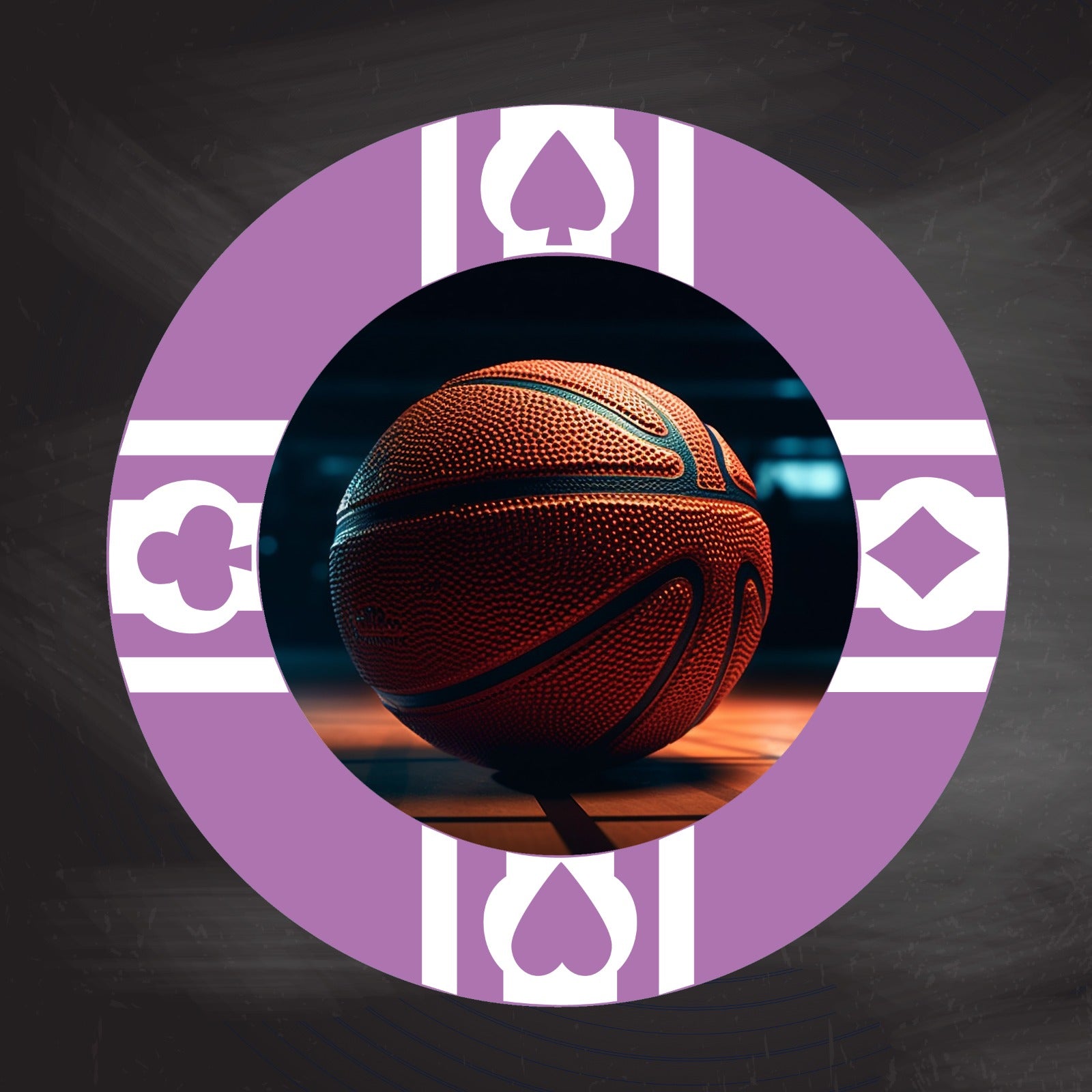 Basketball Poker Chip