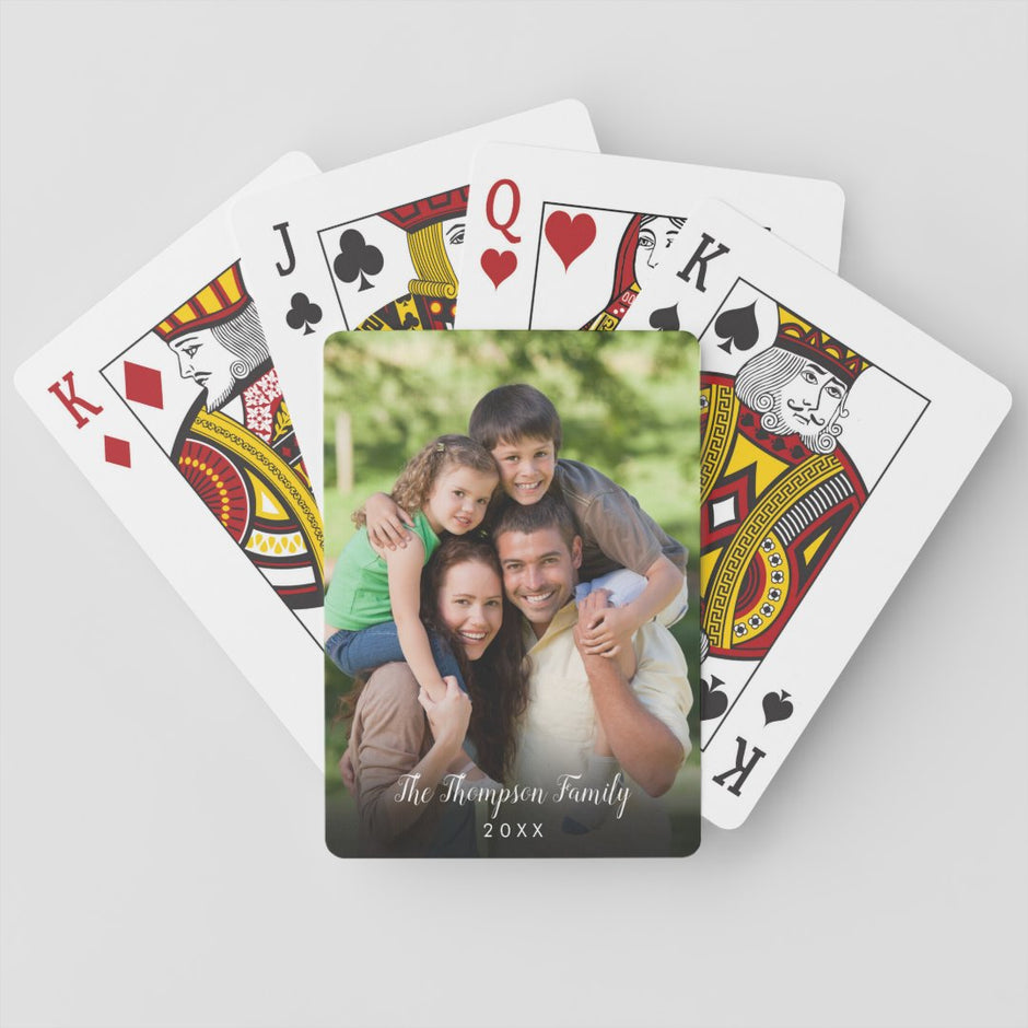 family photo playing cards