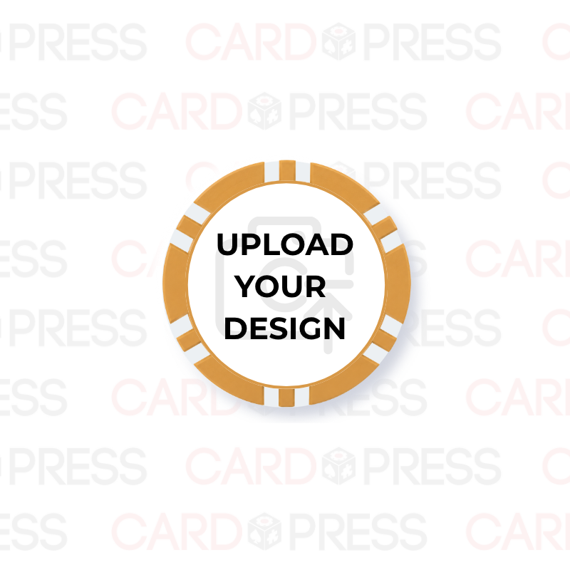 12 Stripe Beige Poker Chip