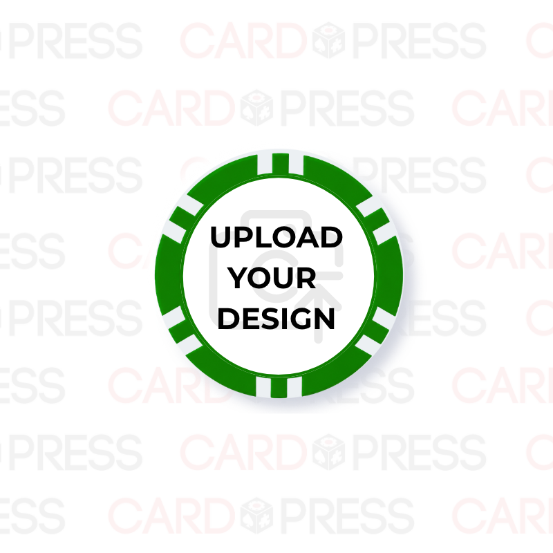12 Stripe Green Poker Chip