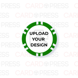 12 Stripe Green Poker Chip
