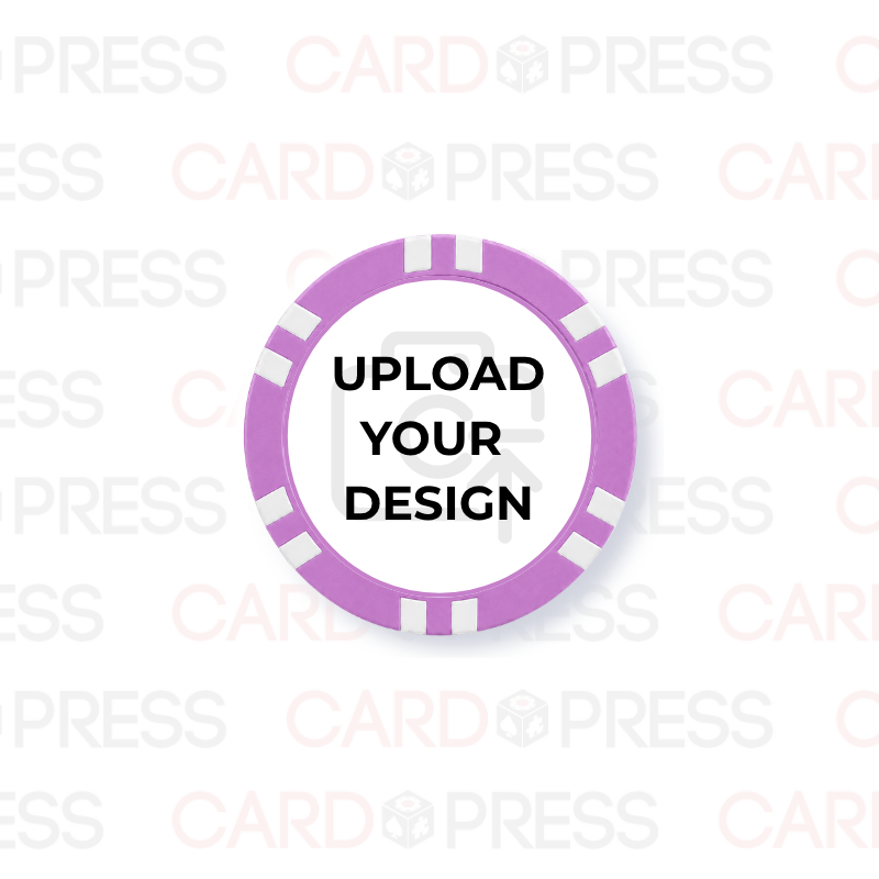 12 Stripe Lavender Poker Chip