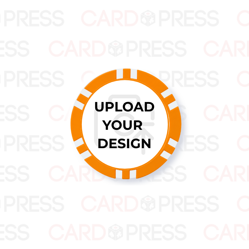12 Stripe Orange Poker Chip