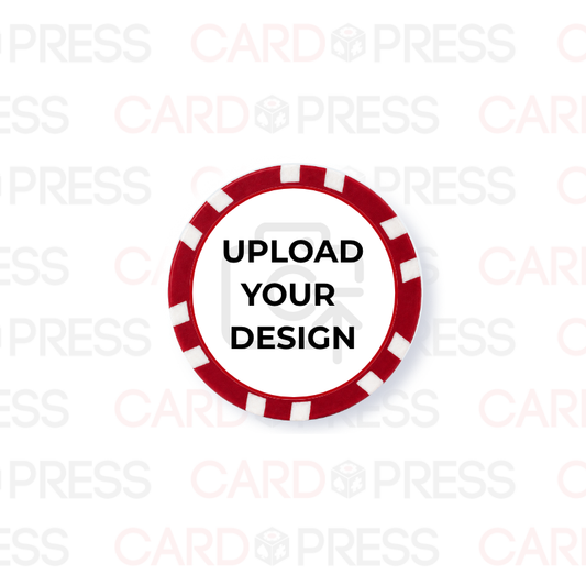 12 Stripe Red Poker Chip