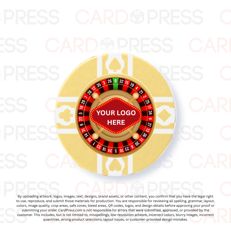 Casino Party Chip - Beige CardSuit
