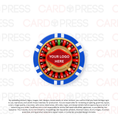 Load image into Gallery viewer, Casino Party Chip - Blue 6 Stripe

