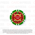 Load image into Gallery viewer, Casino Party Chip - Green 6 Stripe
