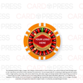 Load image into Gallery viewer, Casino Party Chip - Orange 6 Stripe

