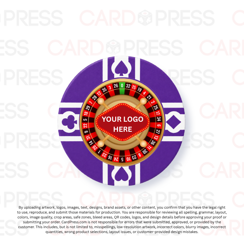 Casino Party Chip - Violet CardSuit