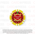 Load image into Gallery viewer, Casino Party Chip - Yellow 6 Stripe
