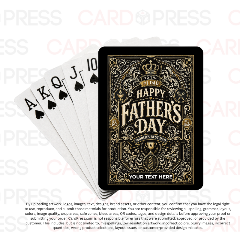 Fathers Day Vintage Playing Cards