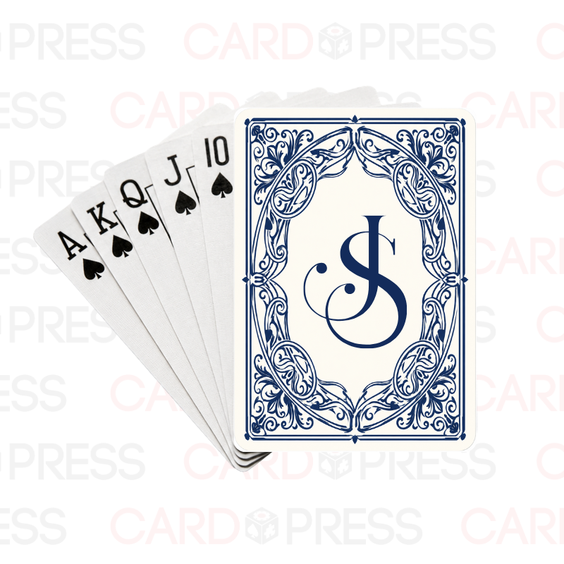 Monogram Blue Filigree