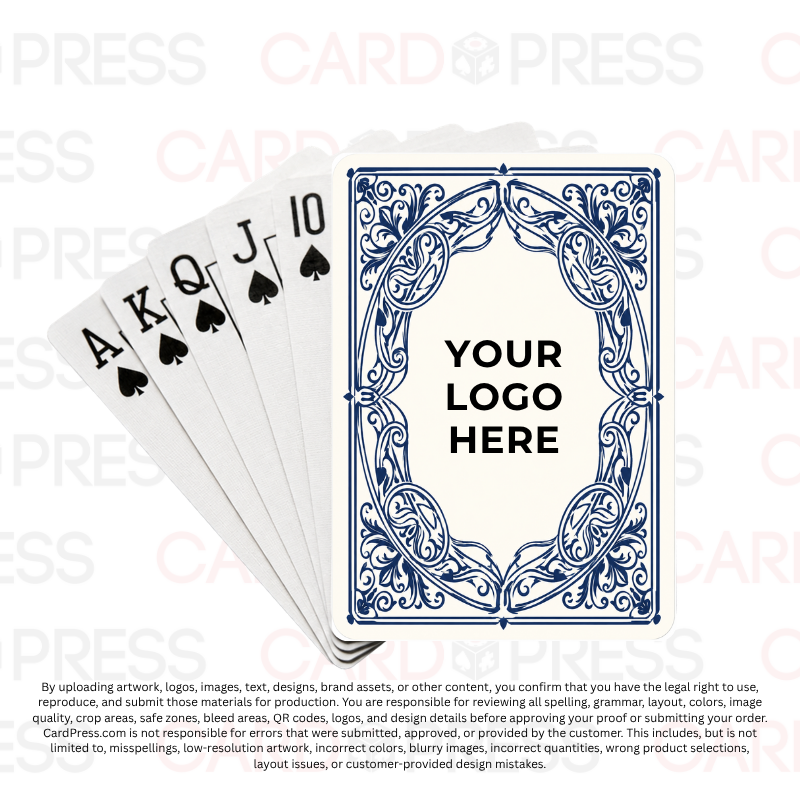 Monogram Blue Filigree