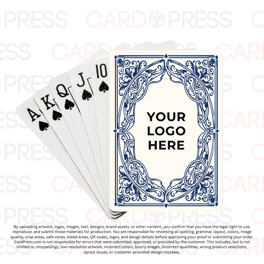 Monogram Blue Filigree