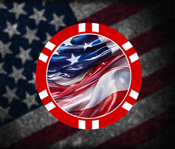 American Patriot Custom Poker Chip 