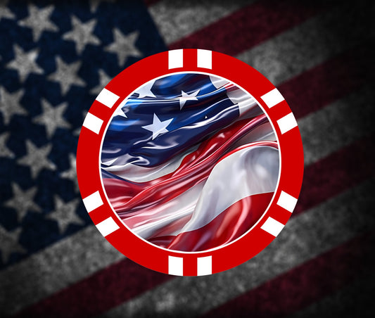 American Patriot Custom Poker Chip 