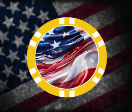 American Patriot Poker Chip