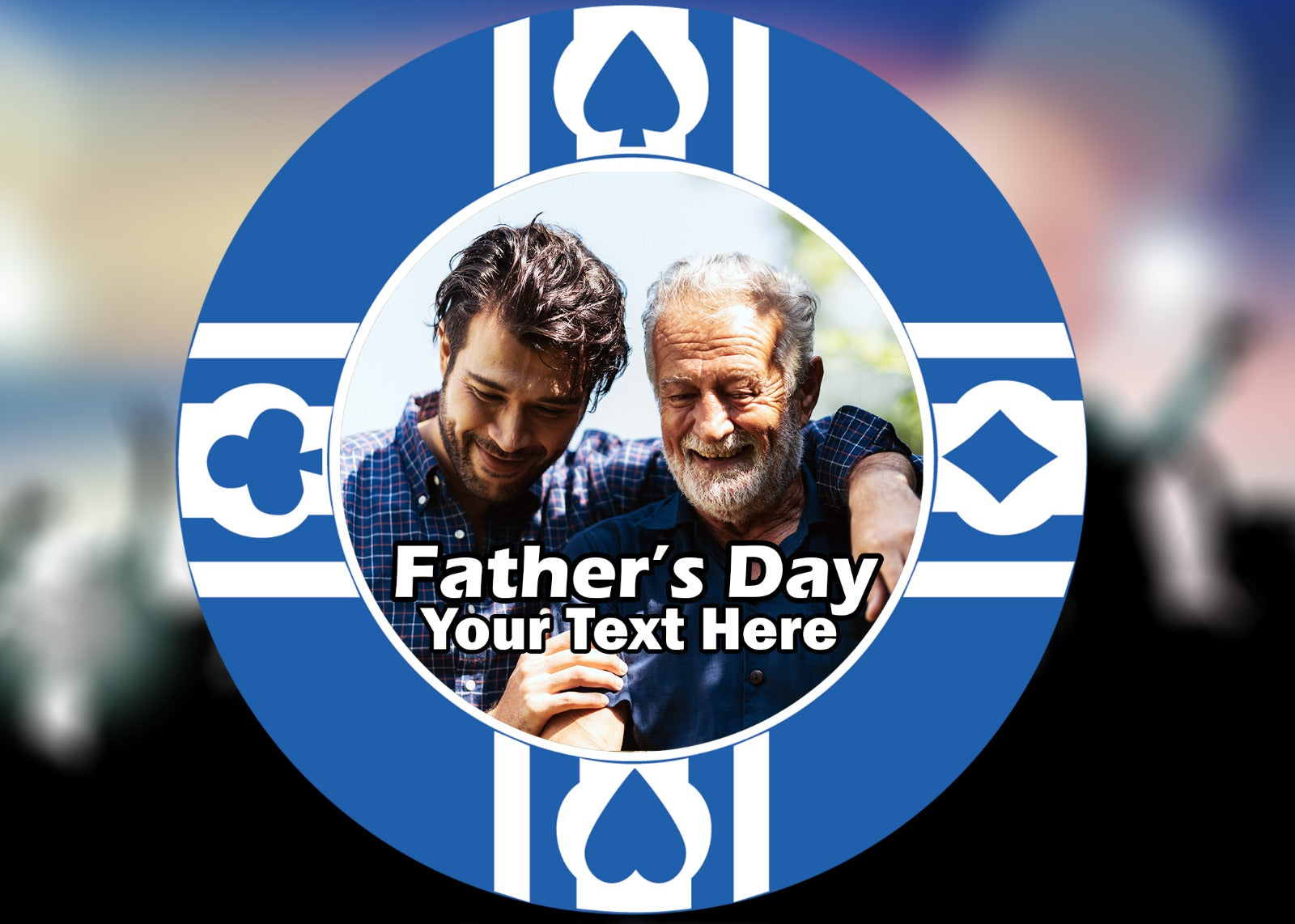 Fathers Day Poker Chip